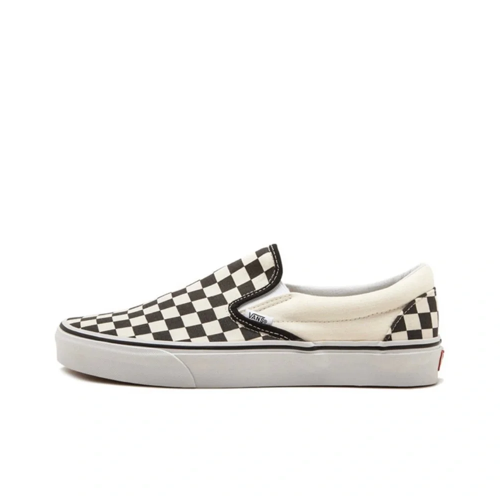 Vans Checkerboard Slip-On Sneakers in Black and White - Picture 1 of 9